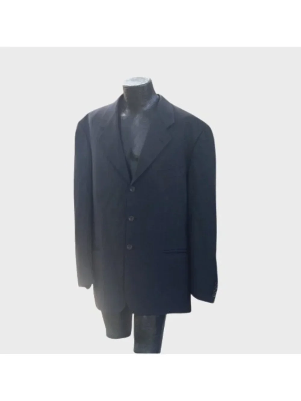 Ermenegildo Zegna Mens Size 40 Midnight Navy Super 100s Wool Blazer Italy